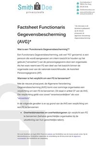 Afbeelding van Factsheet Functionaris Gegevensbescherming